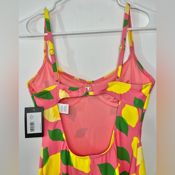 Kate Spade New York Lemon Print One Piece Swimsuit Sea Star Size Small - Picture 4 of 11